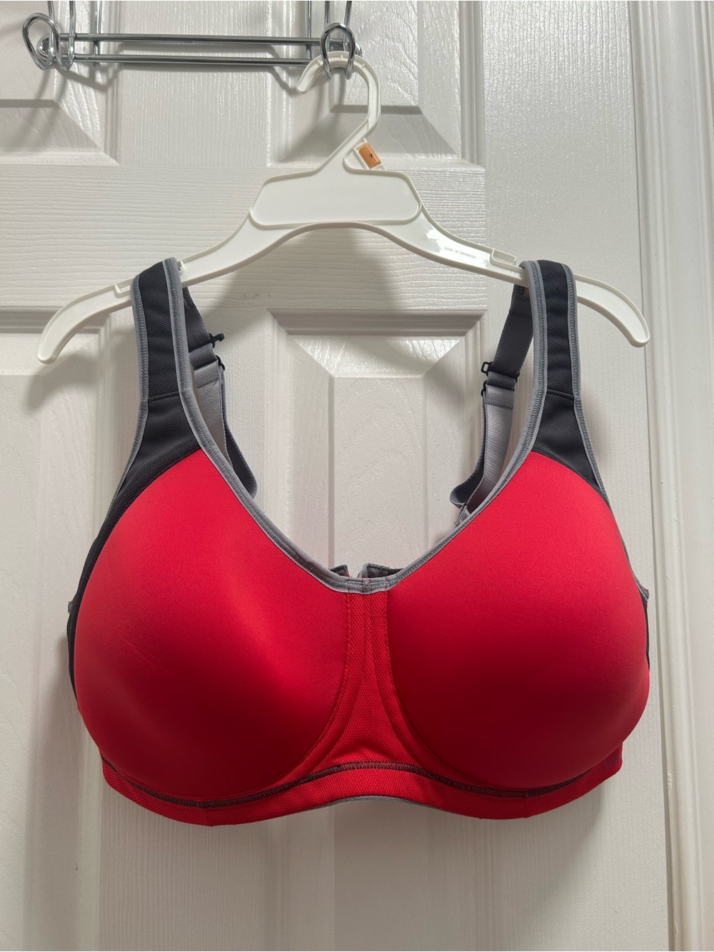 Wacoal Red and Gray High-Support Sports Bra